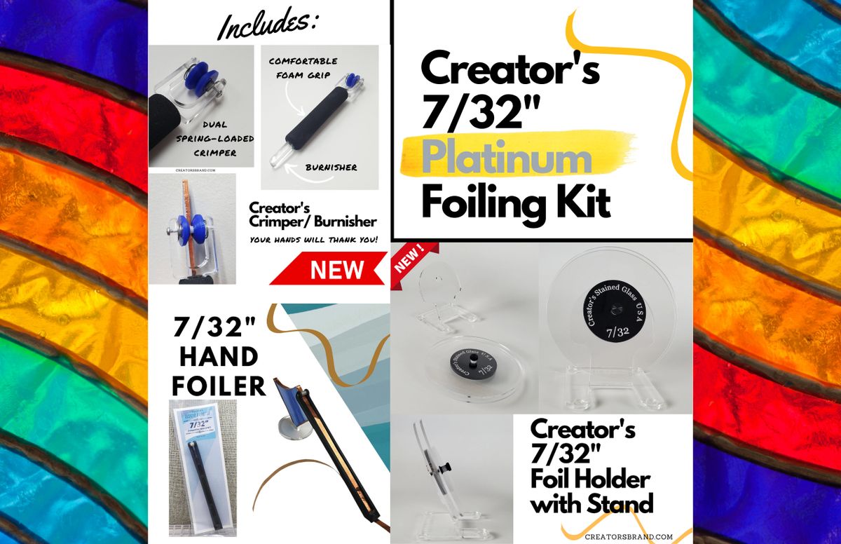 Creator's 7/32" Platinum Foiling Kit Make Stained Glass Foiling